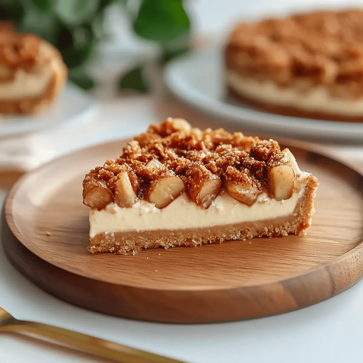Vegan Apple Crumble Cheesecake