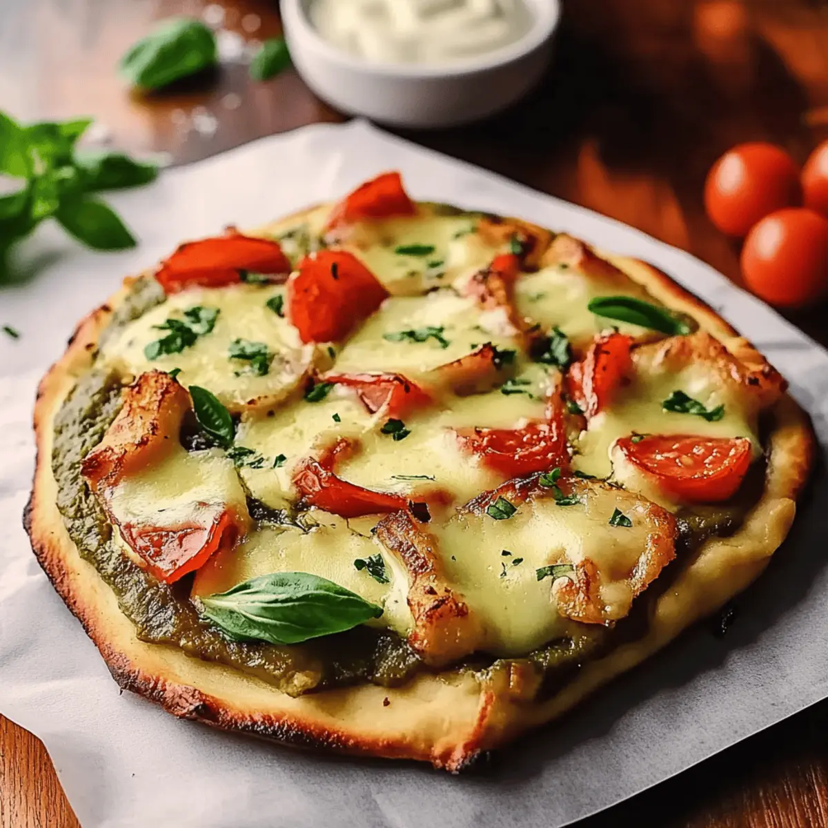 Pesto Chicken Flatbread