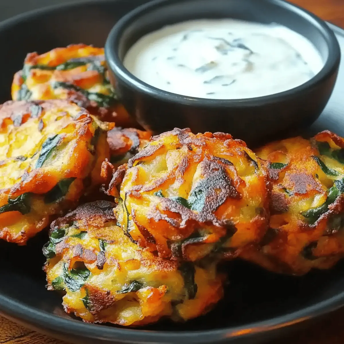 Onion and Spinach Pakoras with Mint Raita