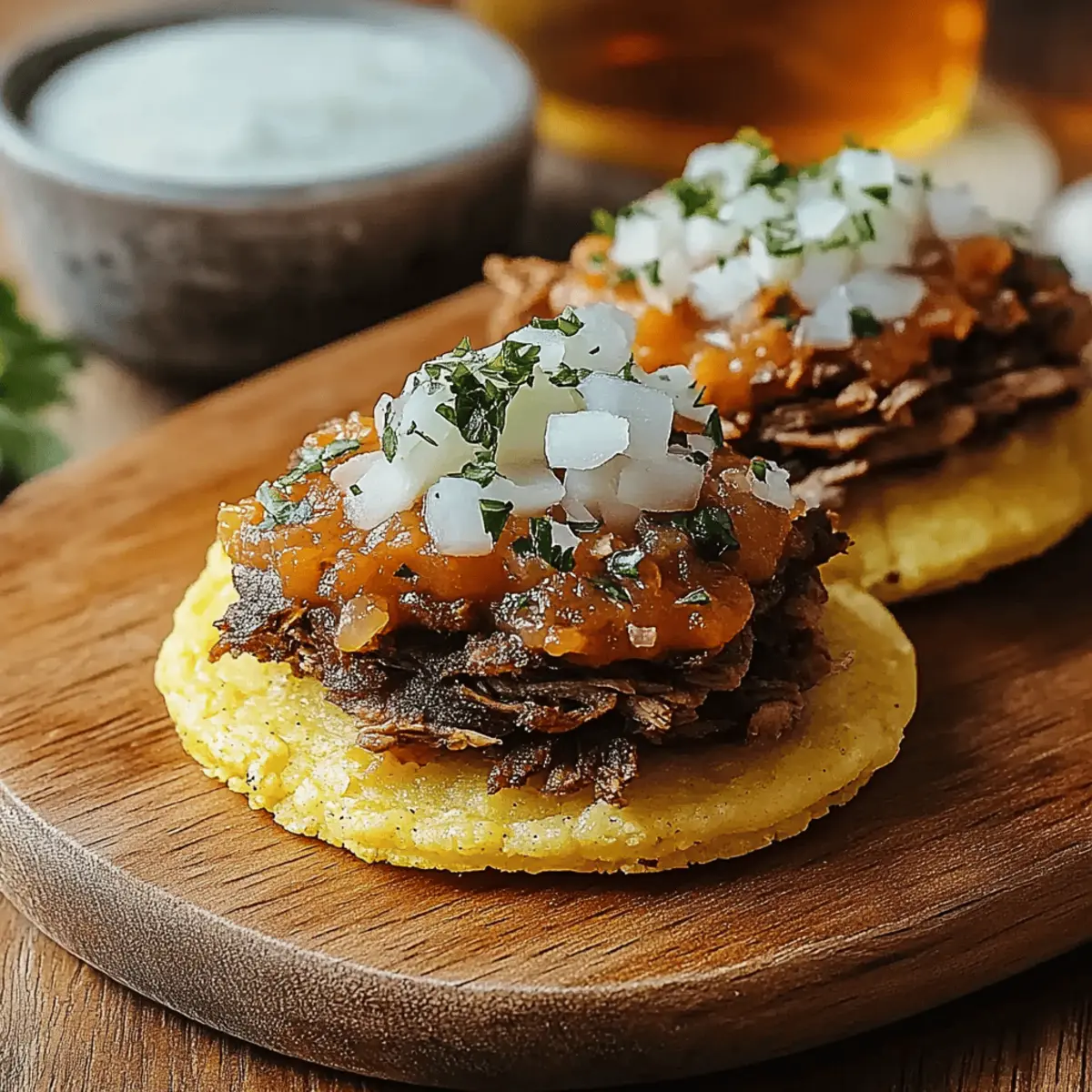Mexican Tostadas de Carne Asada
