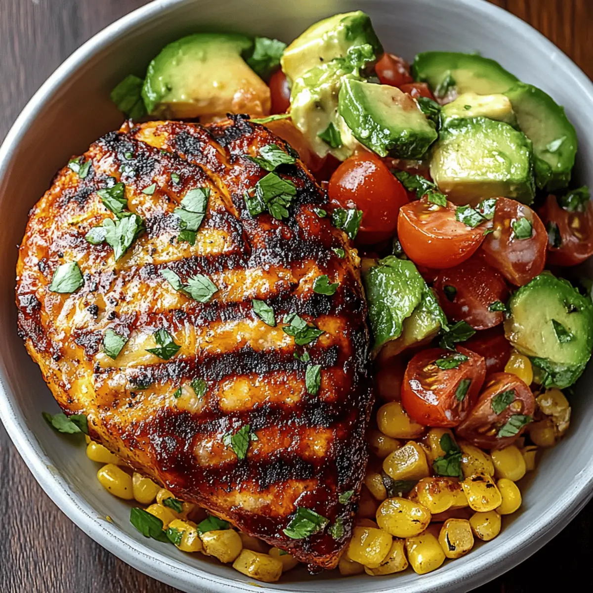 Grilled Hot Honey Chicken with Sweet Corn Salad