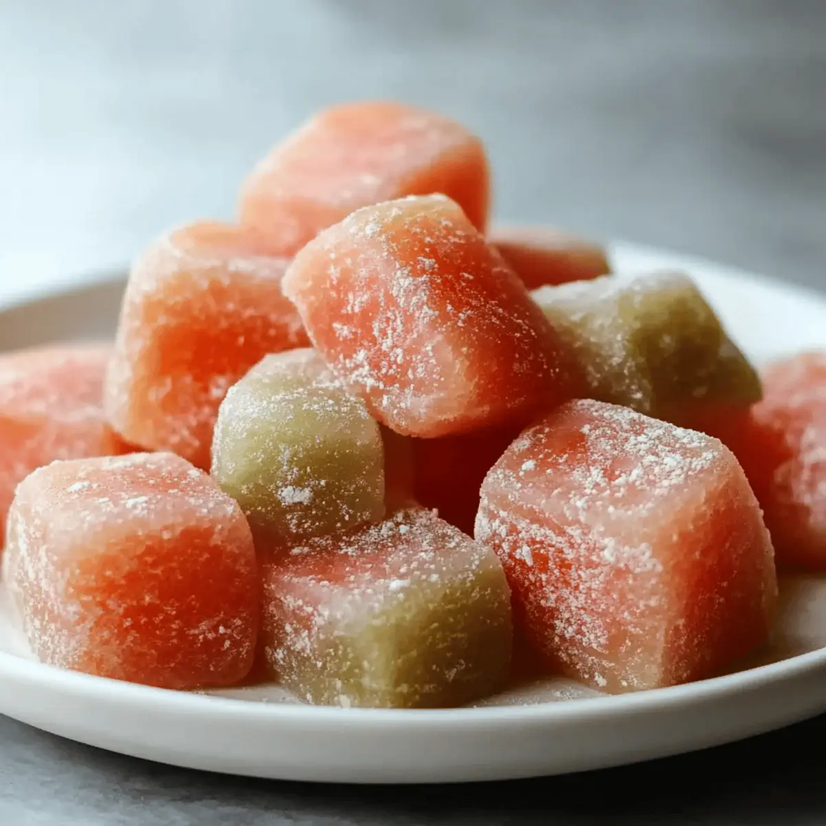 Watermelon Mochi