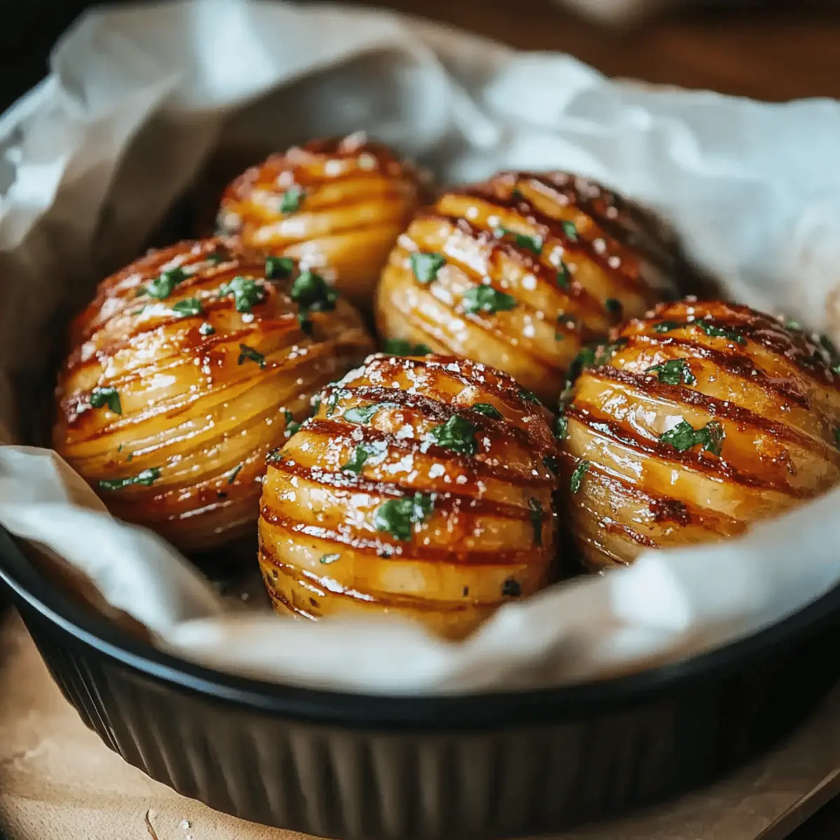 Mini Hasselback Potatoes