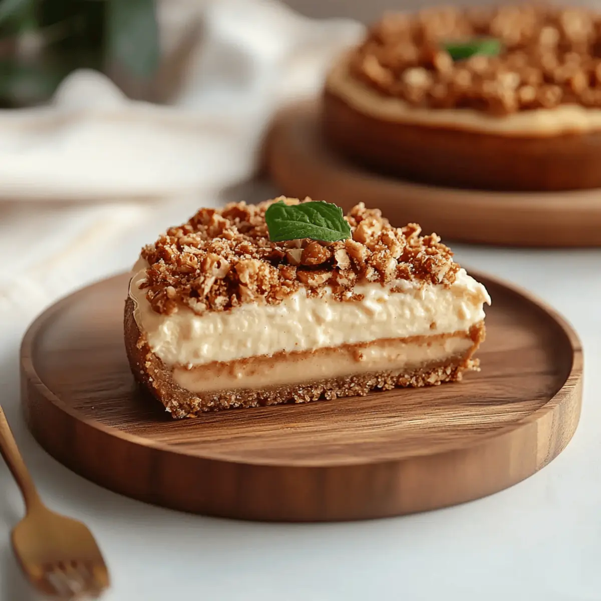 Vegan Apple Crumble Cheesecake