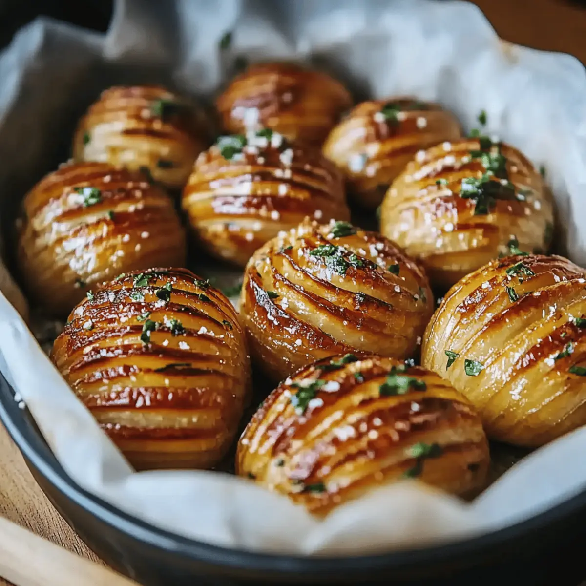 Mini Hasselback Potatoes