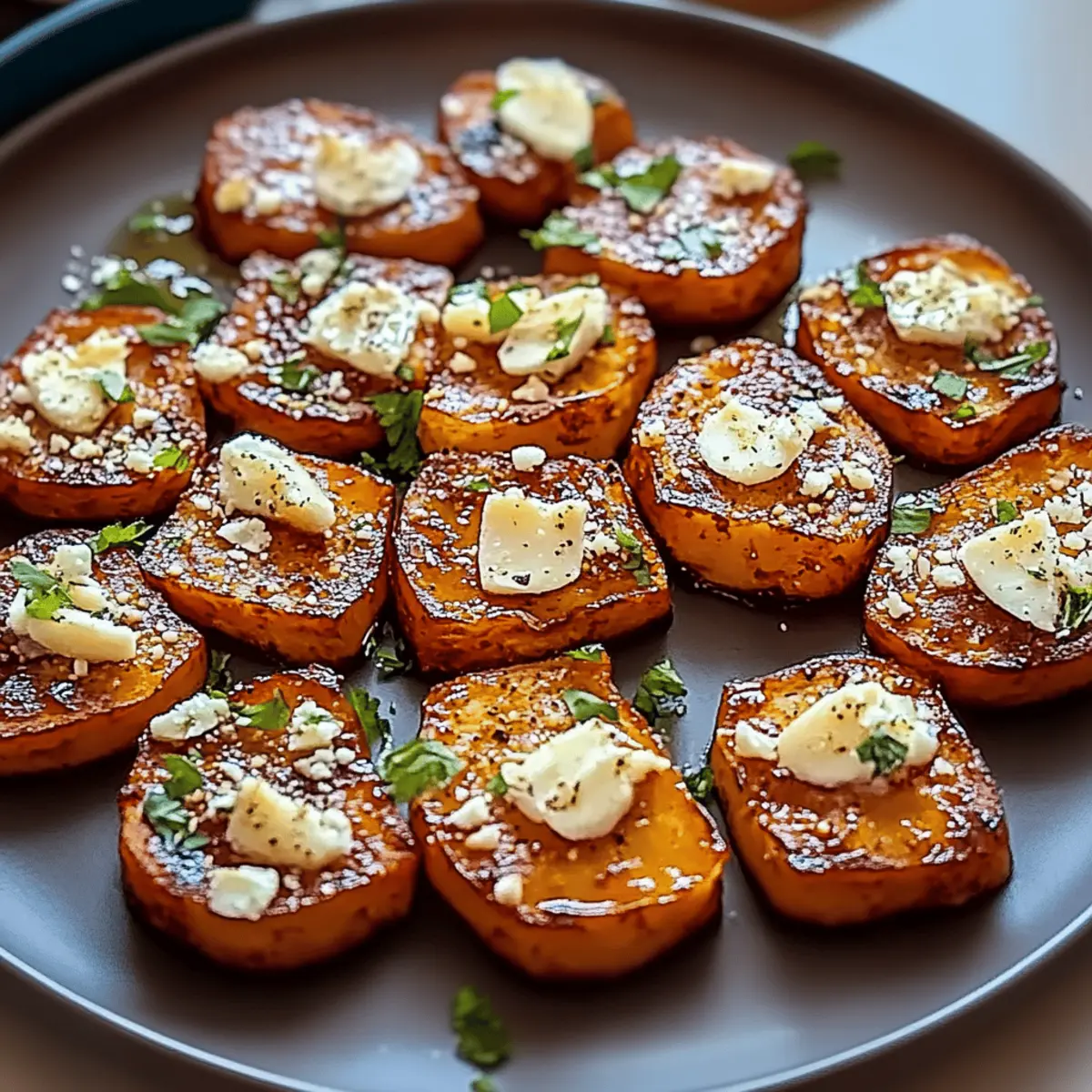 Honey Feta Sweet Potato Rounds