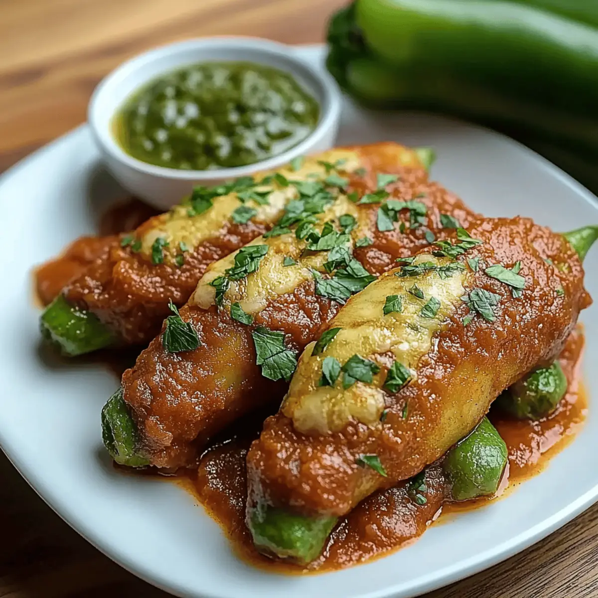 Cheesy Hatch Chile Rellenos