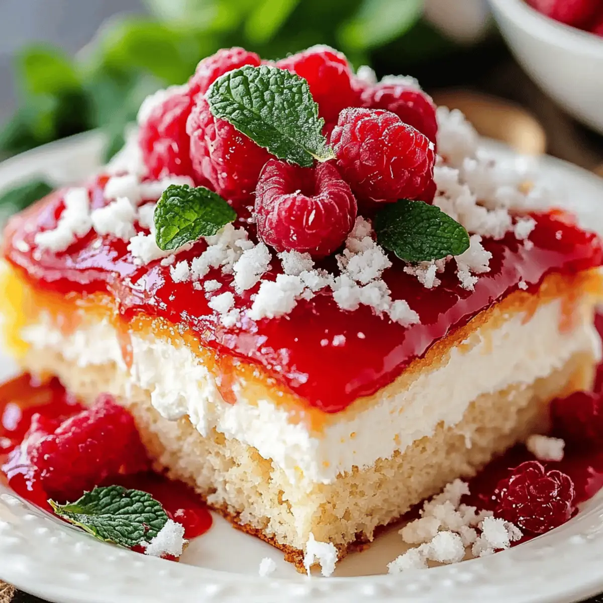 Raspberry Zinger Poke Cake