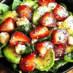 Strawberry Avocado Spinach Salad