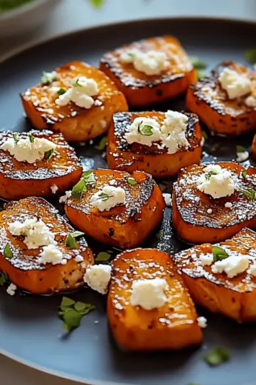 Honey Feta Sweet Potato Rounds