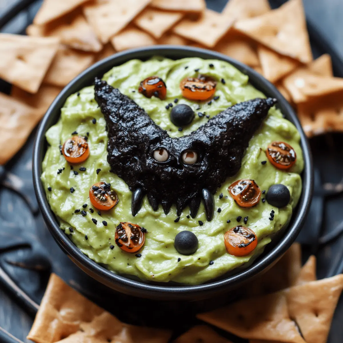 Swamp Guac with Creepy Crawler Chips