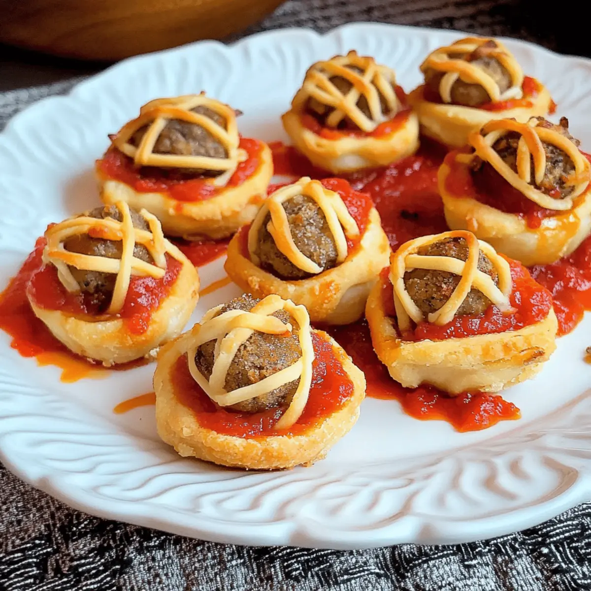 Halloween Mummy Meatballs