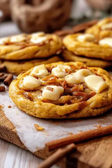 Pumpkin White Chocolate Chip Cookies
