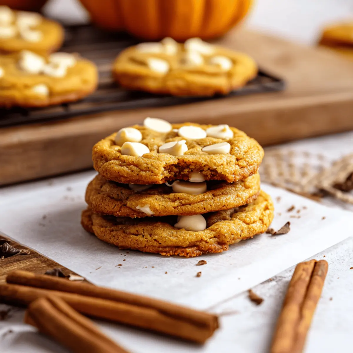 Pumpkin White Chocolate Chip Cookies