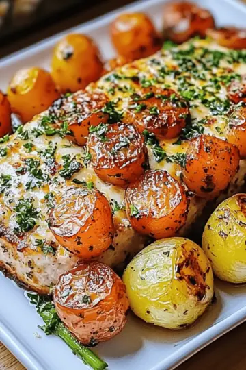 Sheetpan Salmon and Potatoes With Veggies