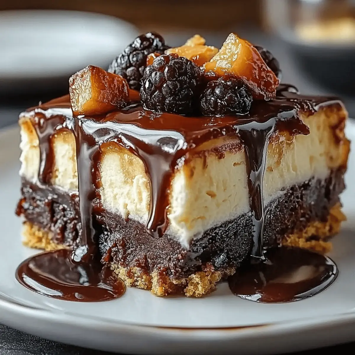 Caramel Brownie Cheesecake