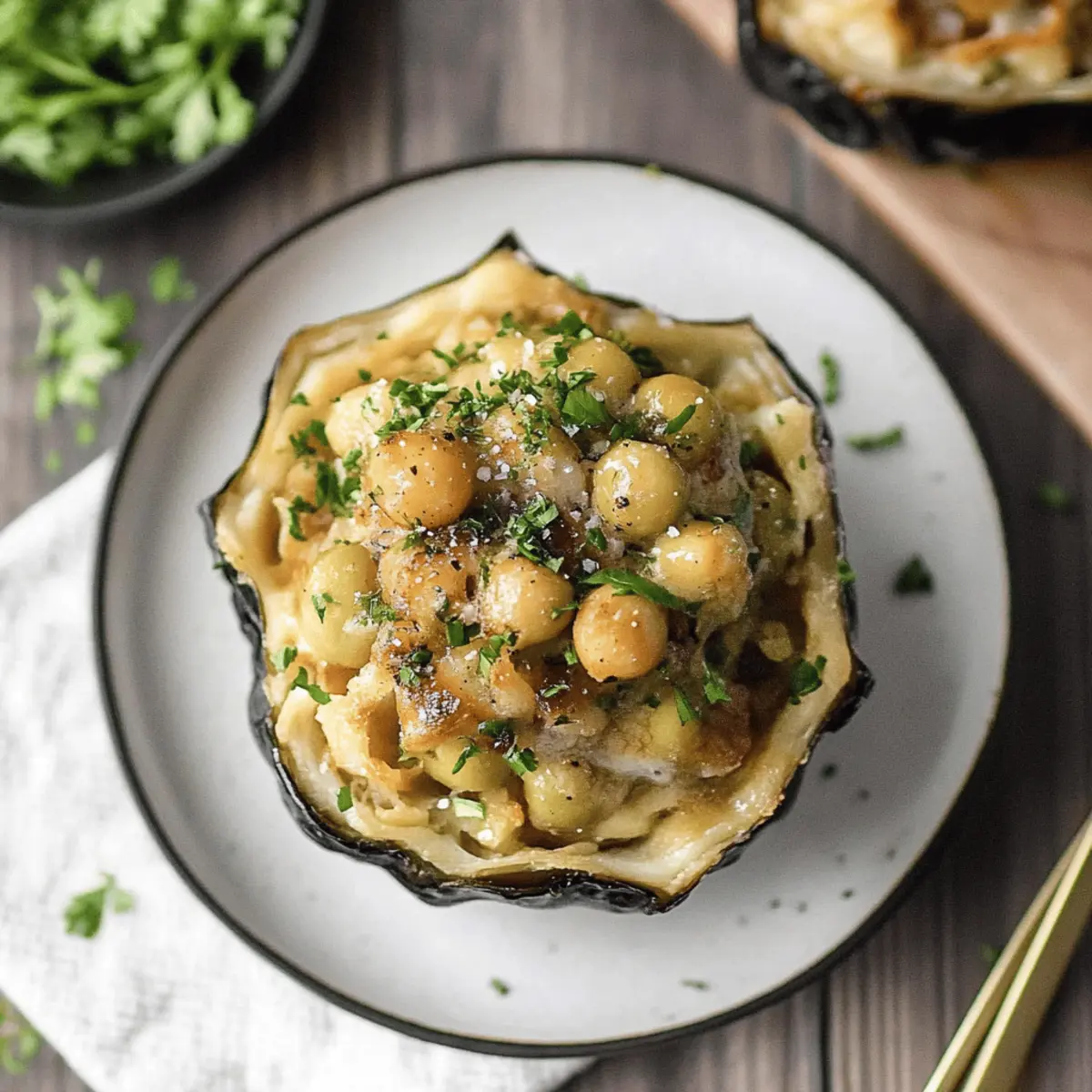 Curried Chickpea Stuffed Acorn Squash