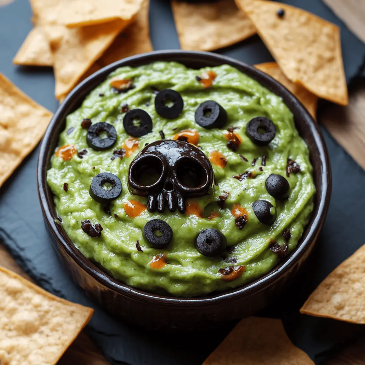 Swamp Guac with Creepy Crawler Chips