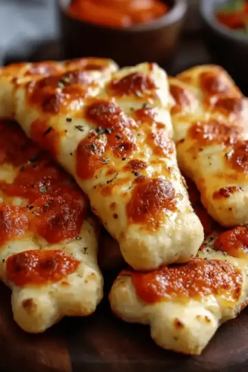 Cheesy Halloween Breadstick Bones