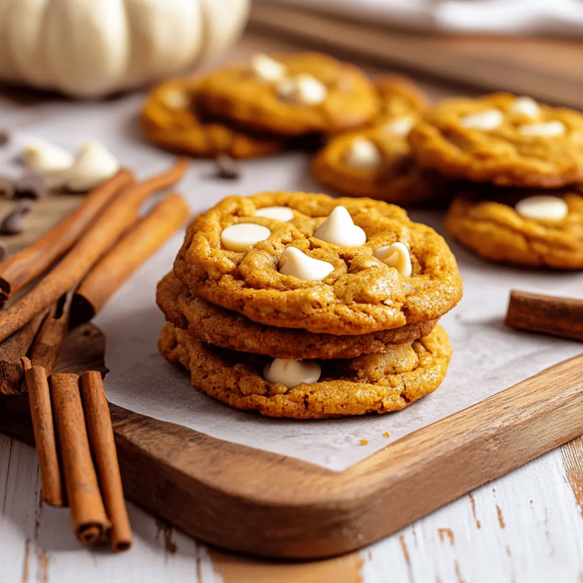 Pumpkin White Chocolate Chip Cookies