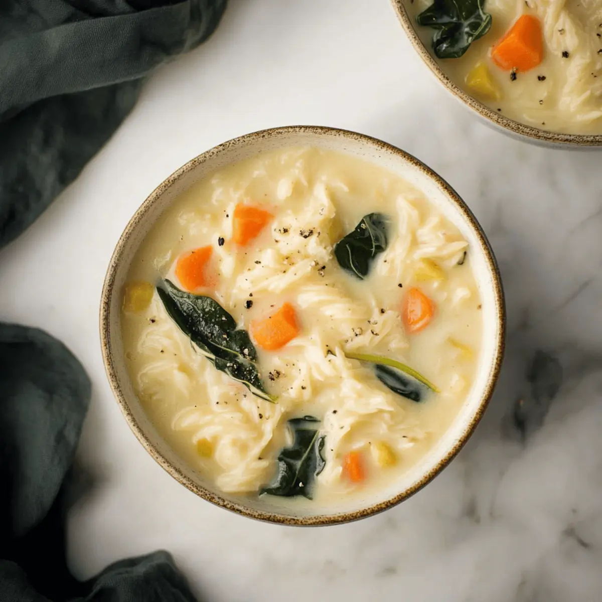 Creamy Turkey Orzo Soup