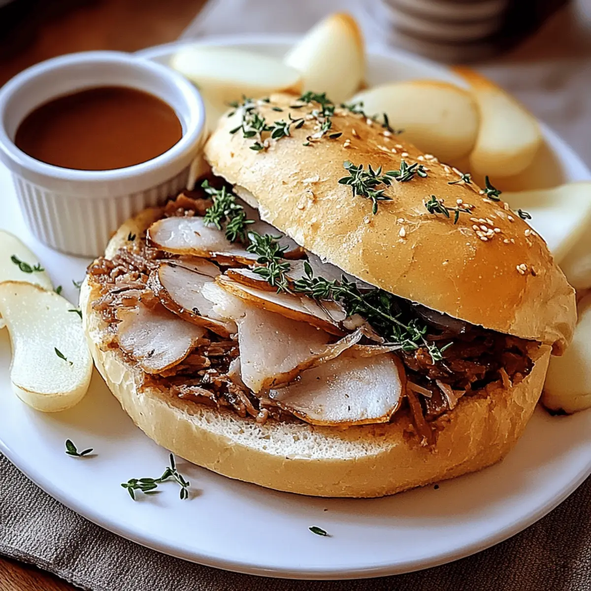 Savory Roasted French Dip Sandwich