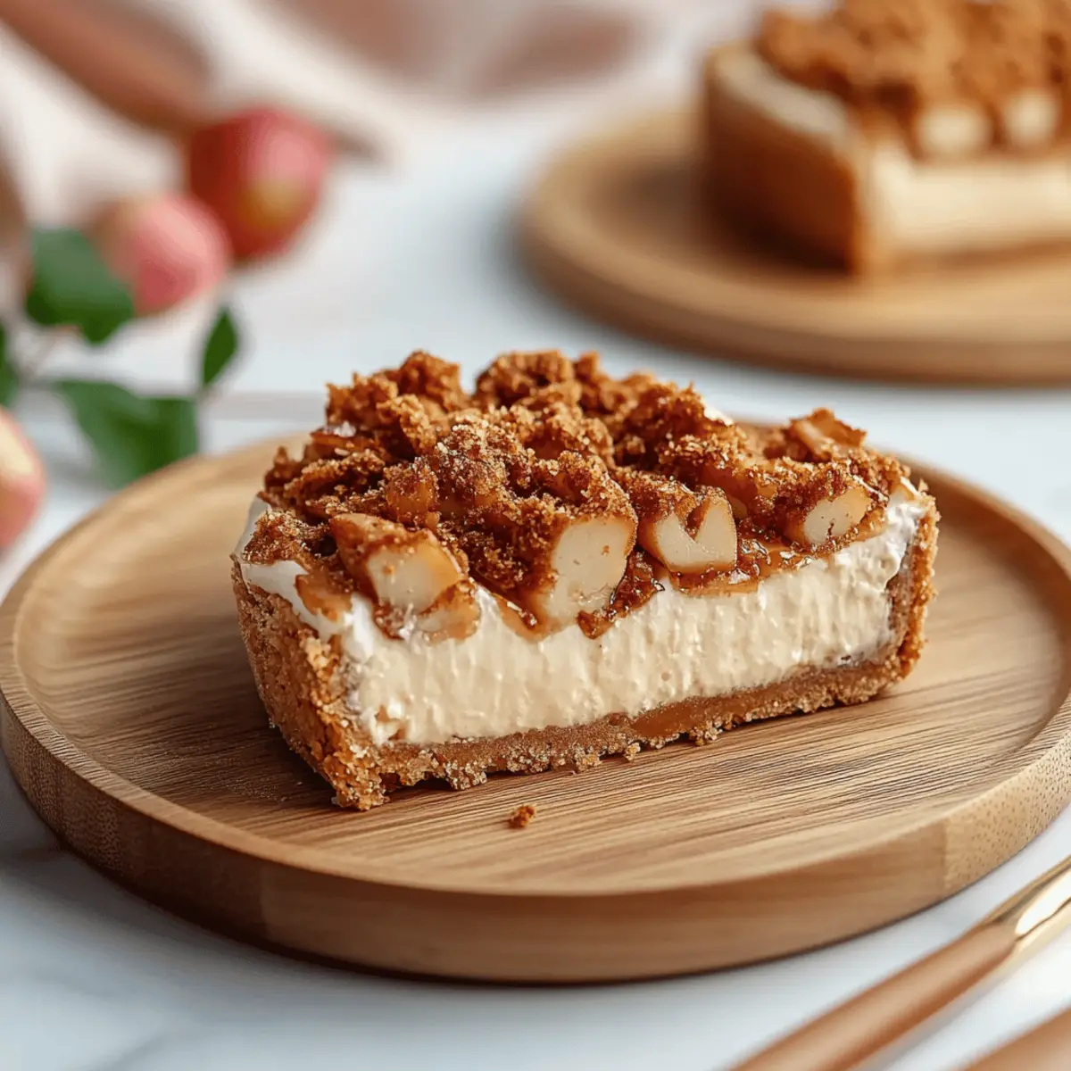 Vegan Apple Crumble Cheesecake