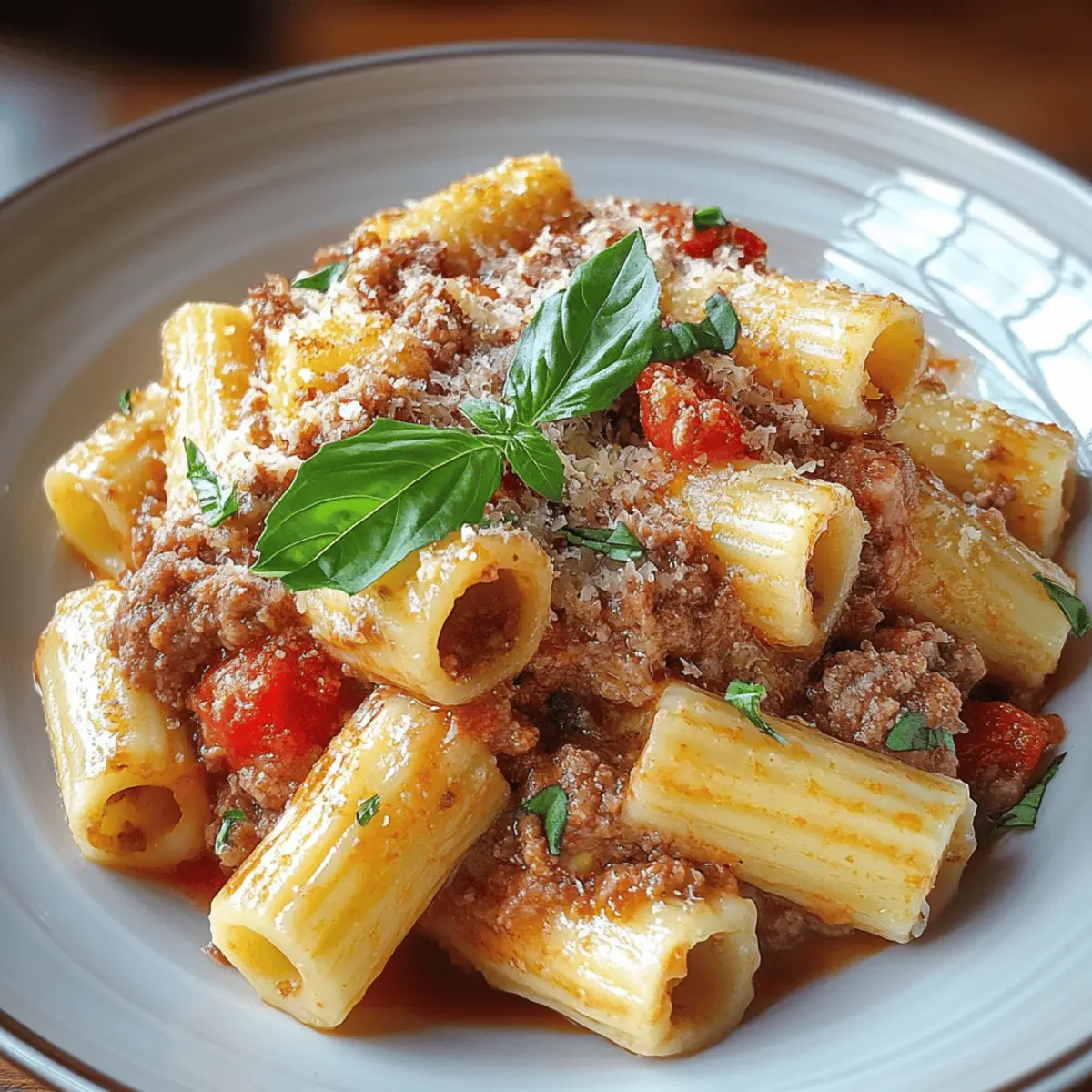 Creamy Italian Sausage Rigatoni
