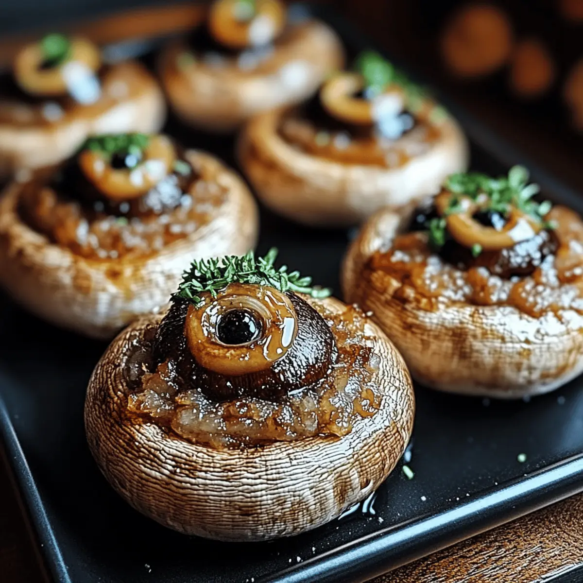 Stuffed Mushroom Eyeballs