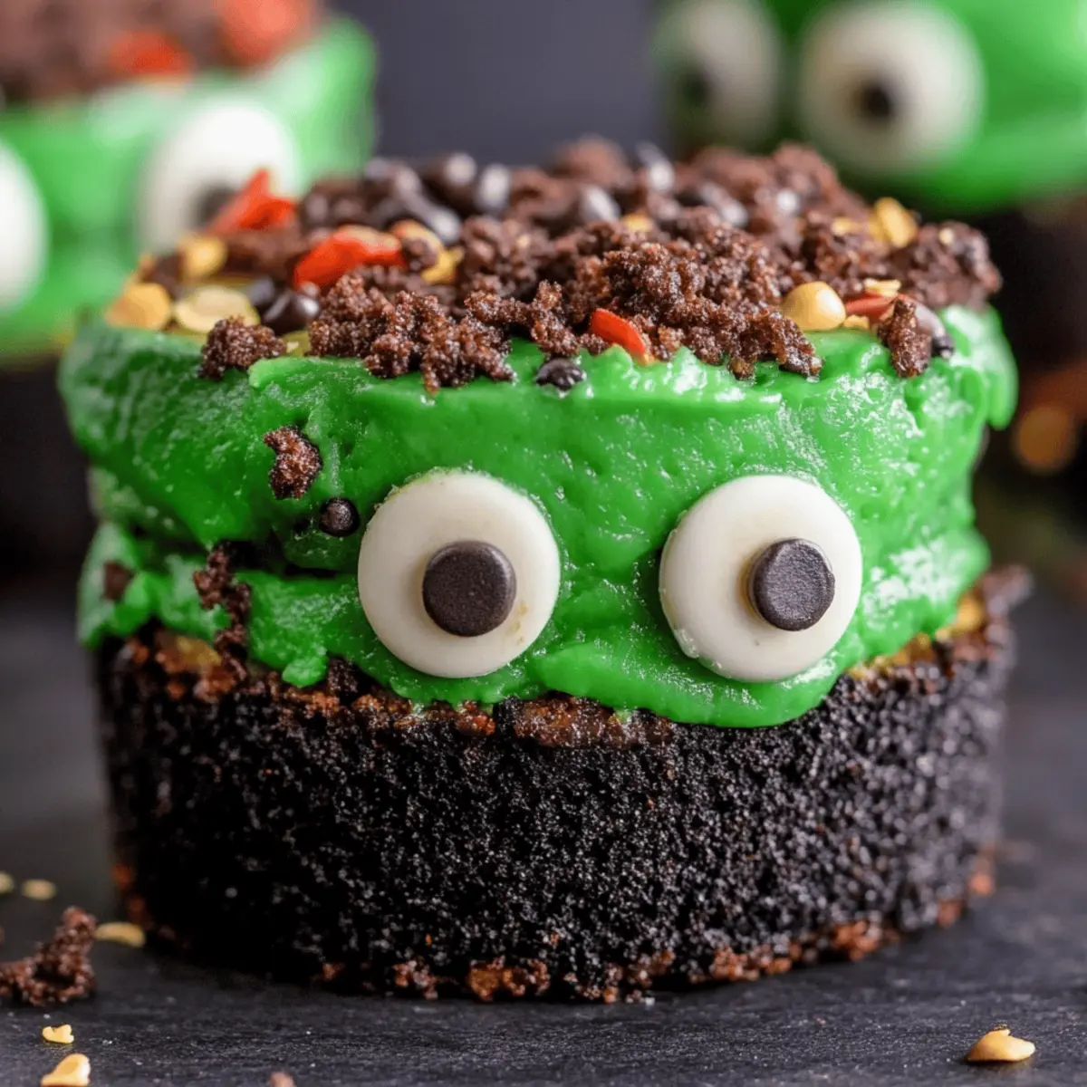 Frankenstein Mini Cheesecakes
