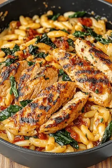 Creamy Sun-Dried Tomato Chicken Orzo