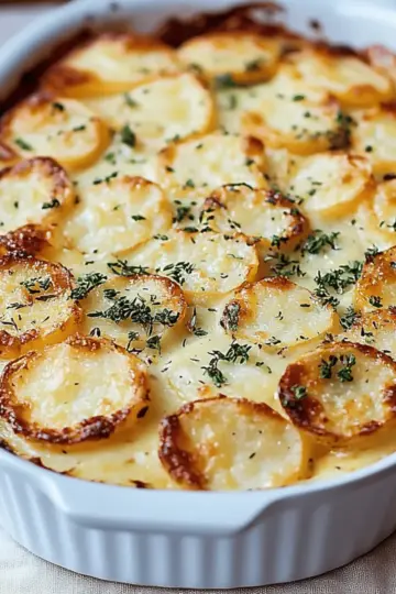 Cheesy Garlic Scalloped Potatoes