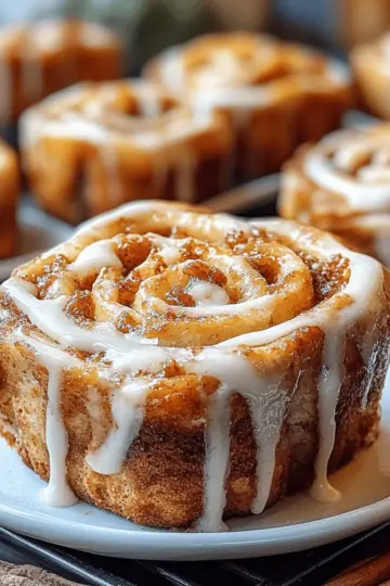 Pumpkin Cinnamon Roll Muffins
