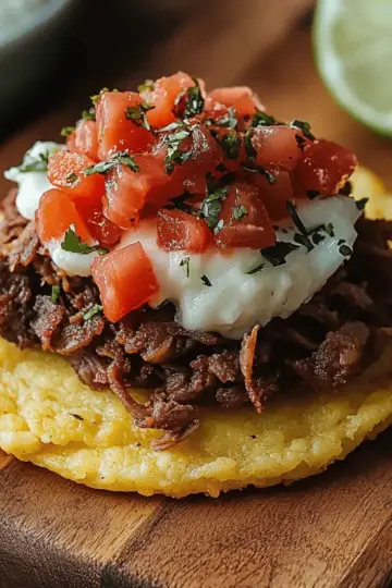Mexican Tostadas de Carne Asada