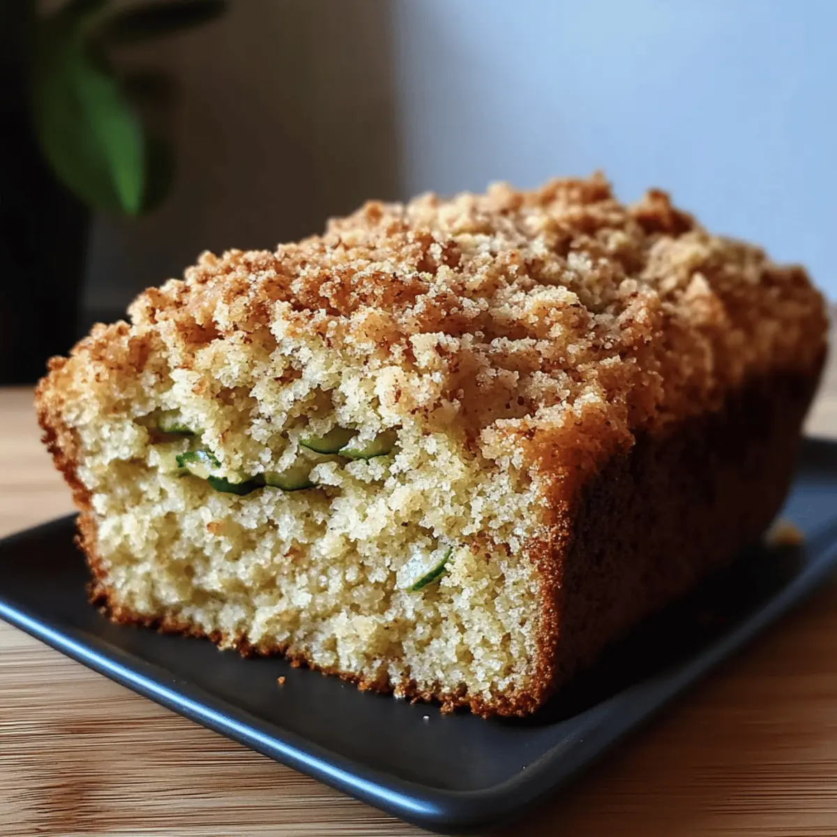 Cinnamon Streusel Topped Zucchini Bread