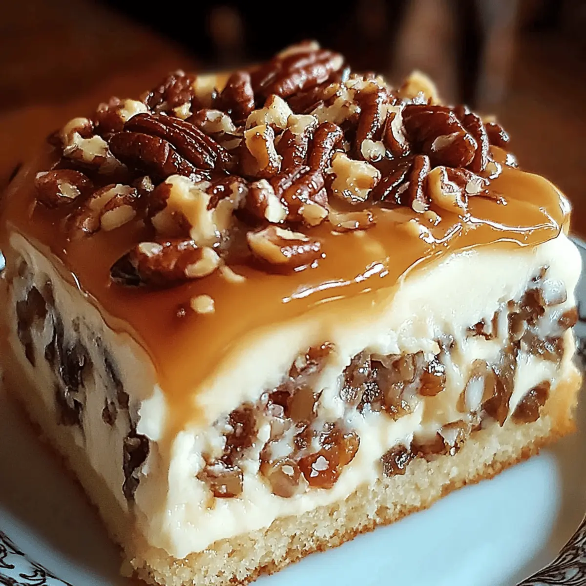 Butter Pecan Praline Poke Cake