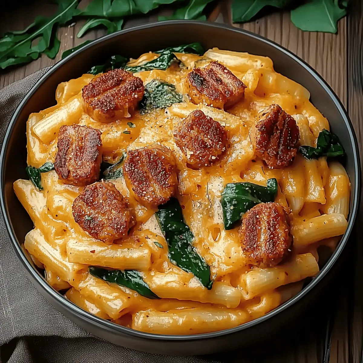 One Pot Creamy Cajun Sausage Pasta