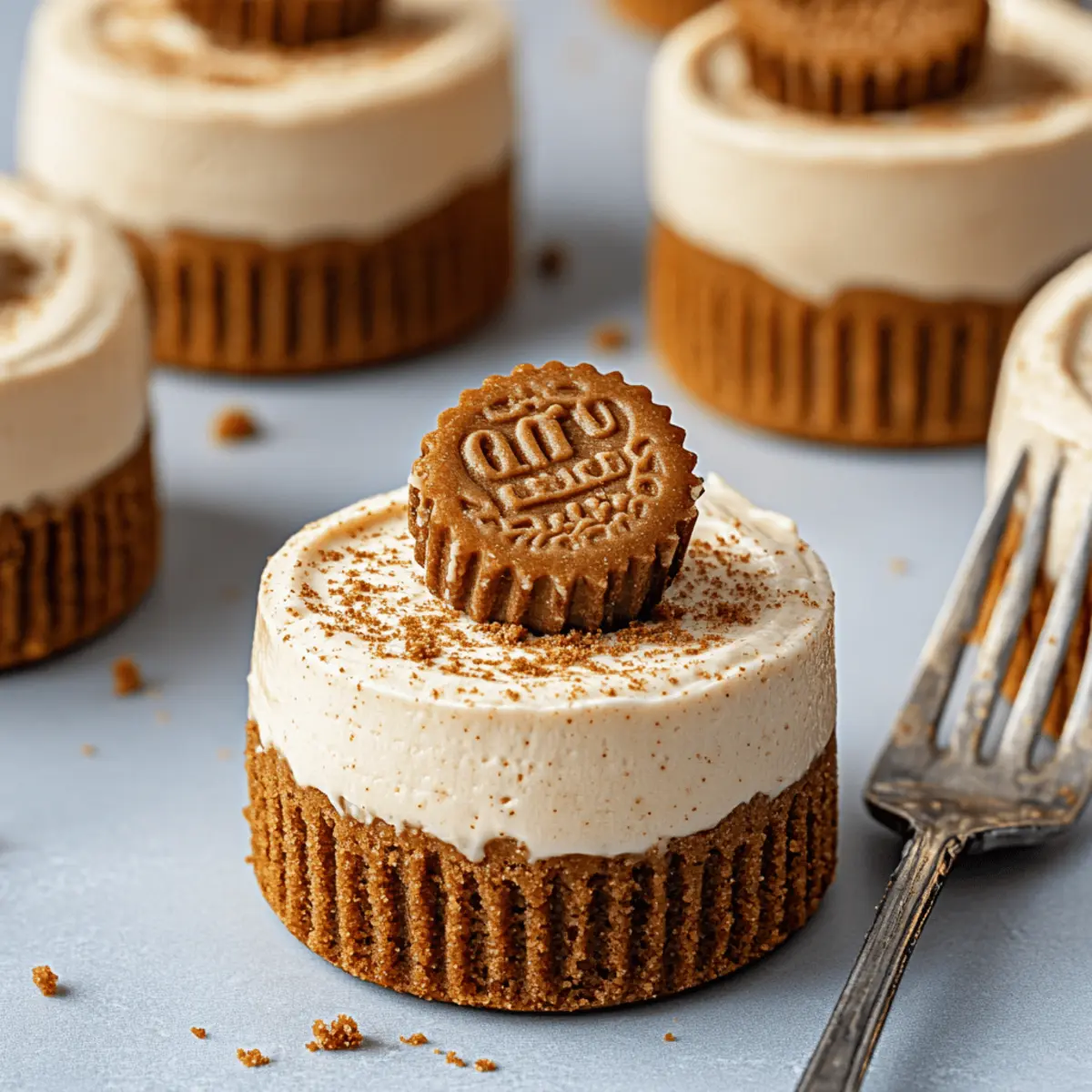 No Bake Mini Biscoff Cheesecakes