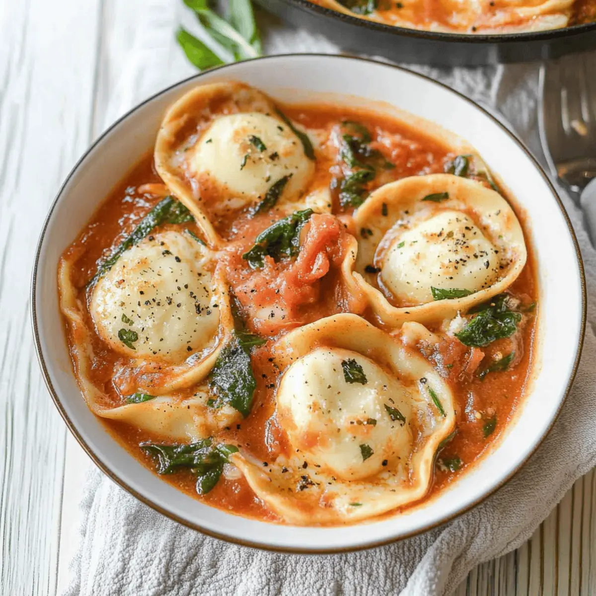 Creamy Tortellini Soup with Sausage