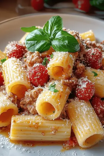 Creamy Italian Sausage Rigatoni