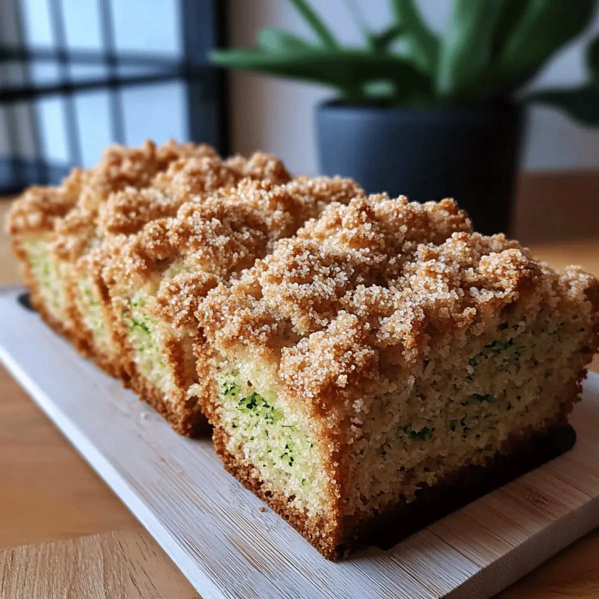 Cinnamon Streusel Topped Zucchini Bread