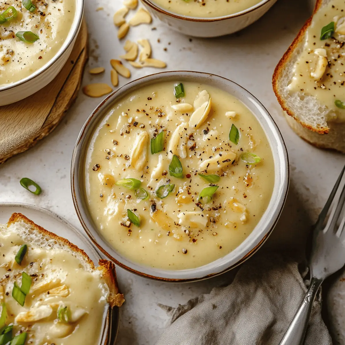 Roasted Garlic Cheddar Cauliflower Soup