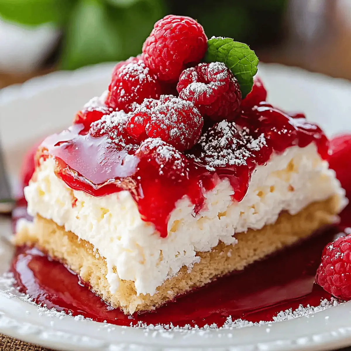 Raspberry Zinger Poke Cake