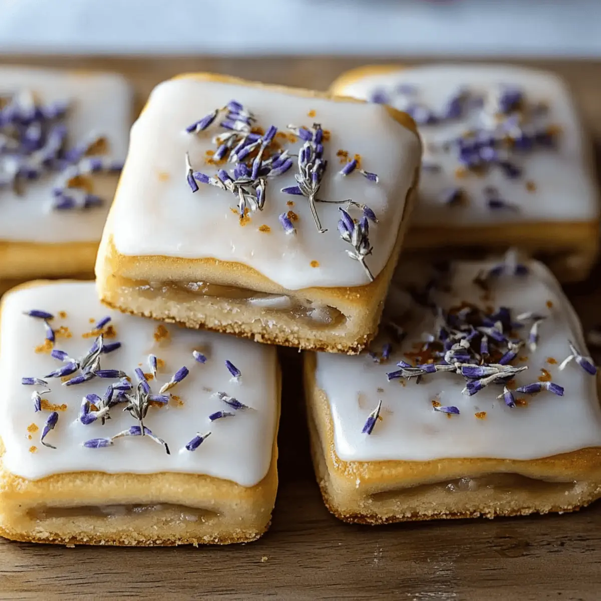 Iced Lemon Lavender Shortbread Cookies