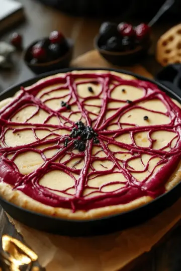 Bloody Beet Hummus with Cheese Web