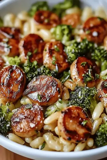 Chicken Sausage and Broccoli Orzo