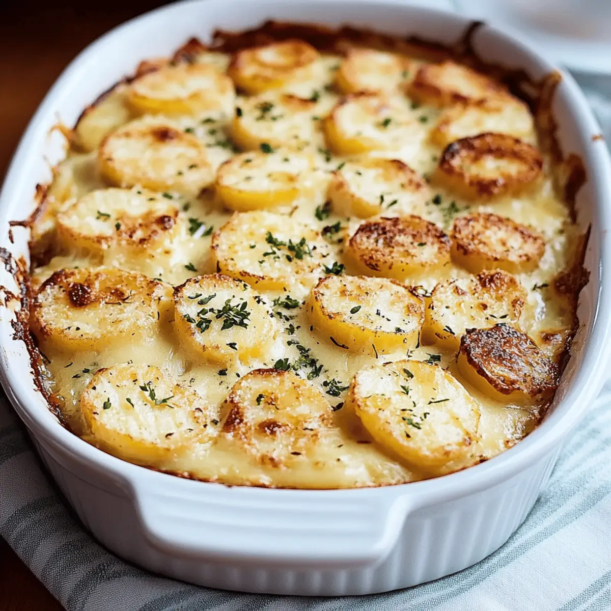 Cheesy Garlic Scalloped Potatoes
