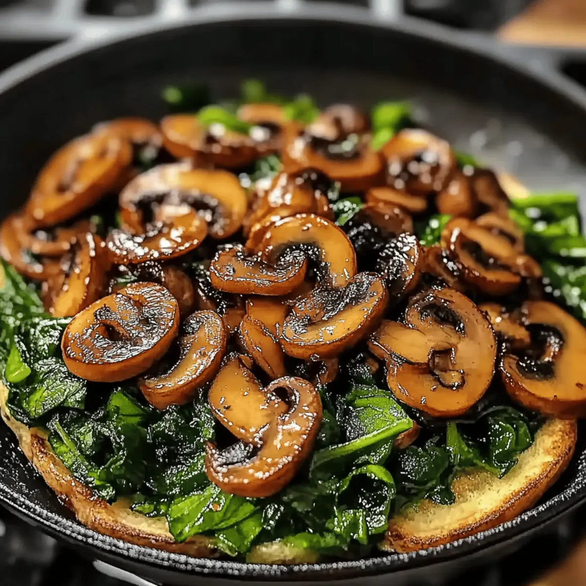 Sauteed Mushrooms with Spinach