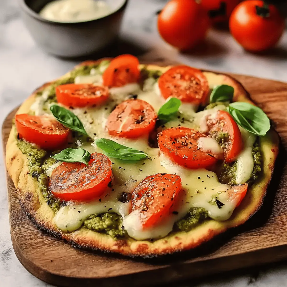 Pesto Chicken Flatbread