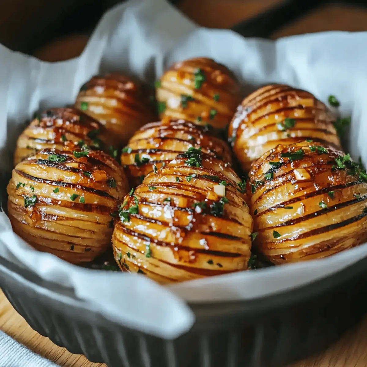 Mini Hasselback Potatoes